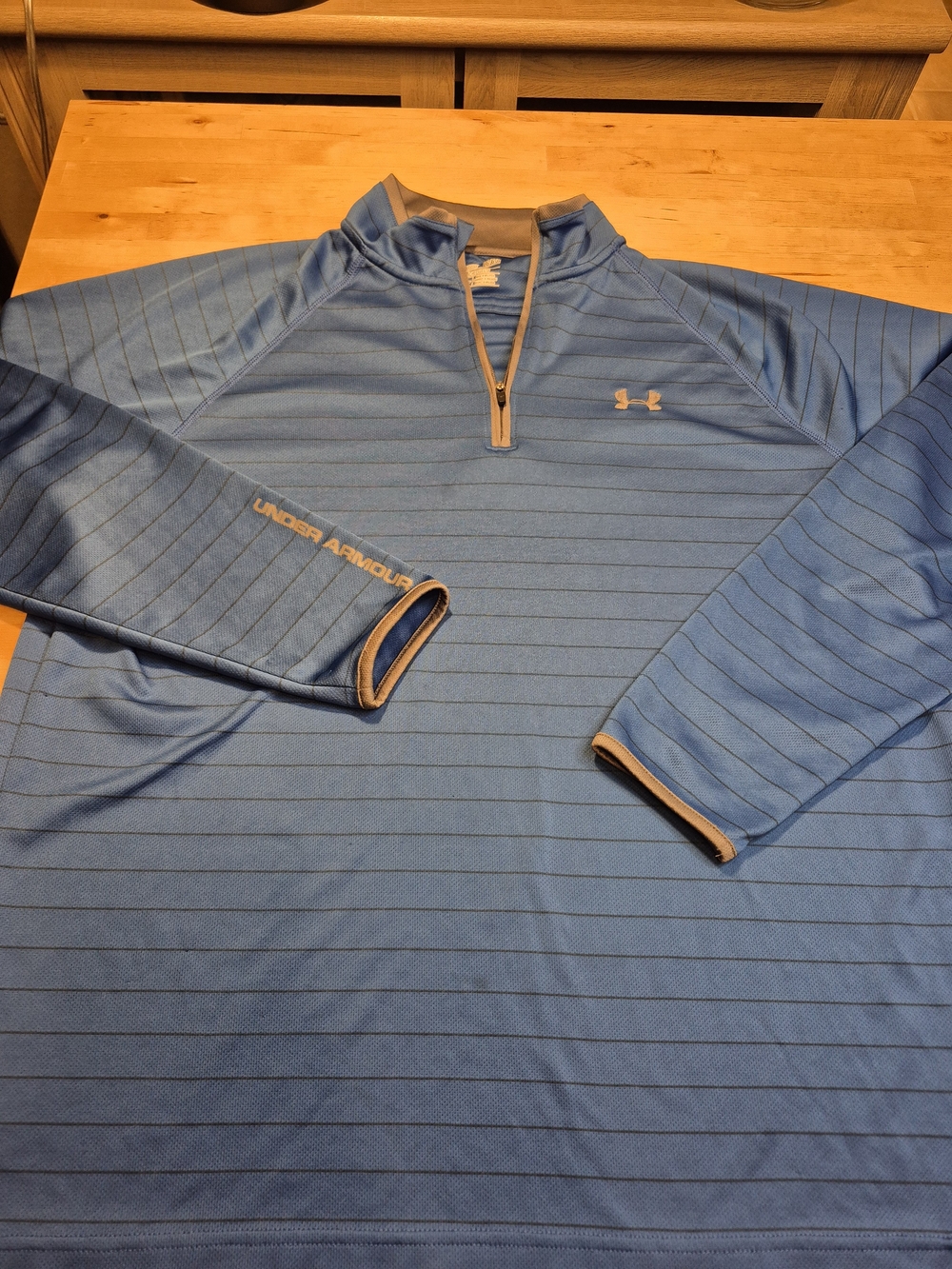 Under Armour Men’s Striped Blue Quarter-Zip Pullover